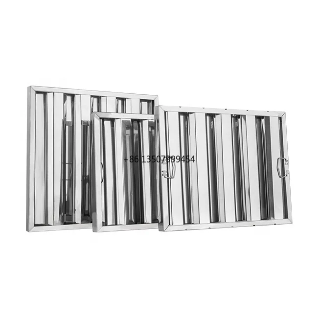 

Hot Sale Stainless Steel Kitchen Canopy Baffle Grease Filters Extractor Range Hood Filter