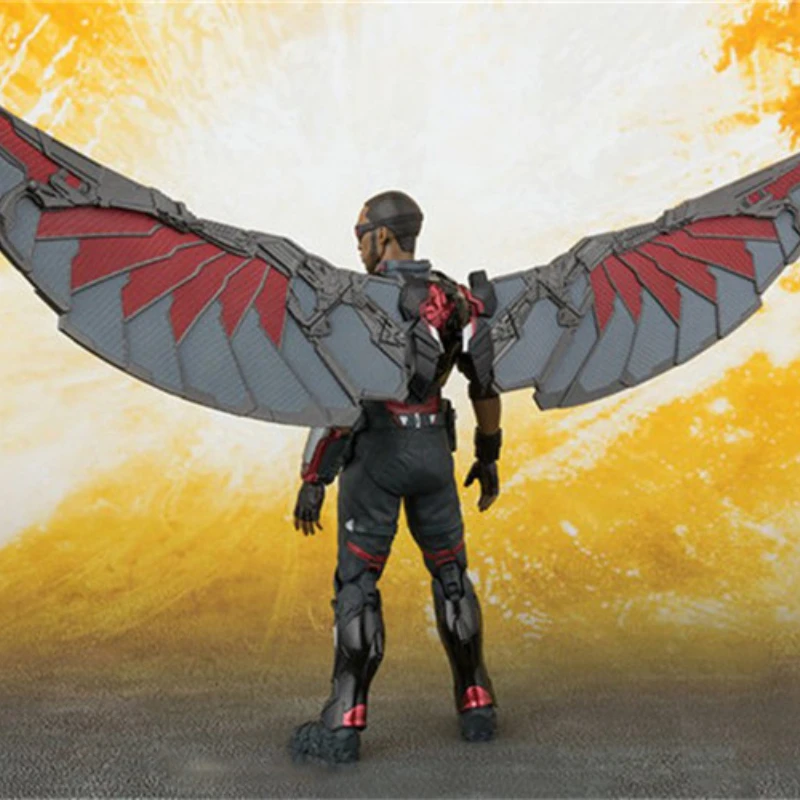 15cm Avengers League Marvel Shf Unlimited War Hero Falcon Anime Figure Joint Rotation Handmade Desktop Model Decoration Gift Toy