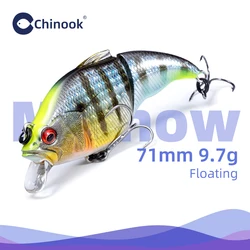 Chinook Floating SwimBaits 71mm 9.7g Stay＆Jerk Vibration Minnow Crankbait WobblersGlidebait Pike Bass VIBRATION-X VATALION