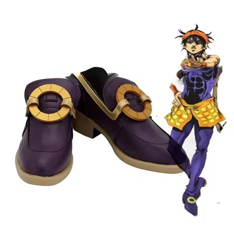 

Narancia Ghirga Cosplay Shoes Boots Costume Accessory Prop PU Leather Shoes Halloween Carnival Boots Custom Made