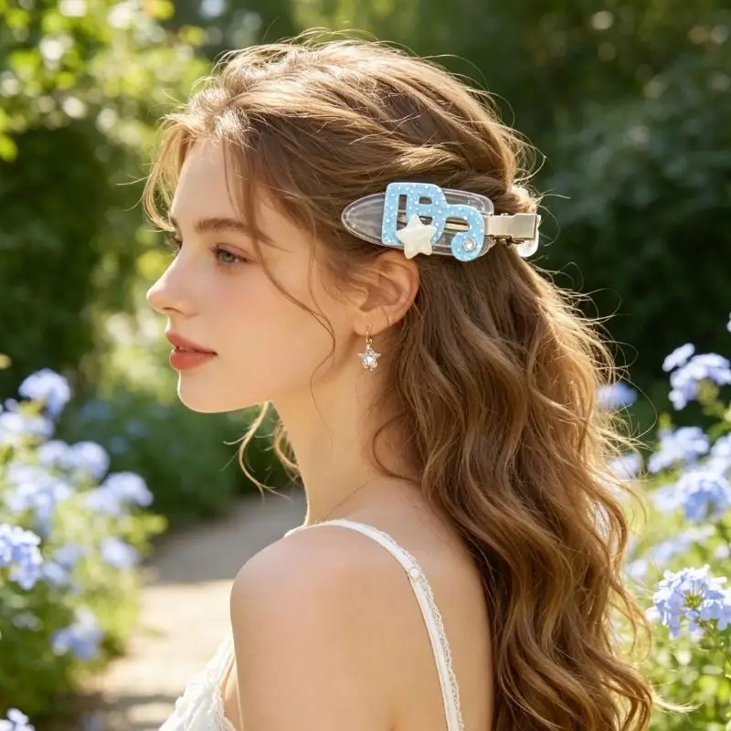 31BB Musical Note Barrettes with Spring Clip Hair Clip for Daily Hair Styling 2PCS