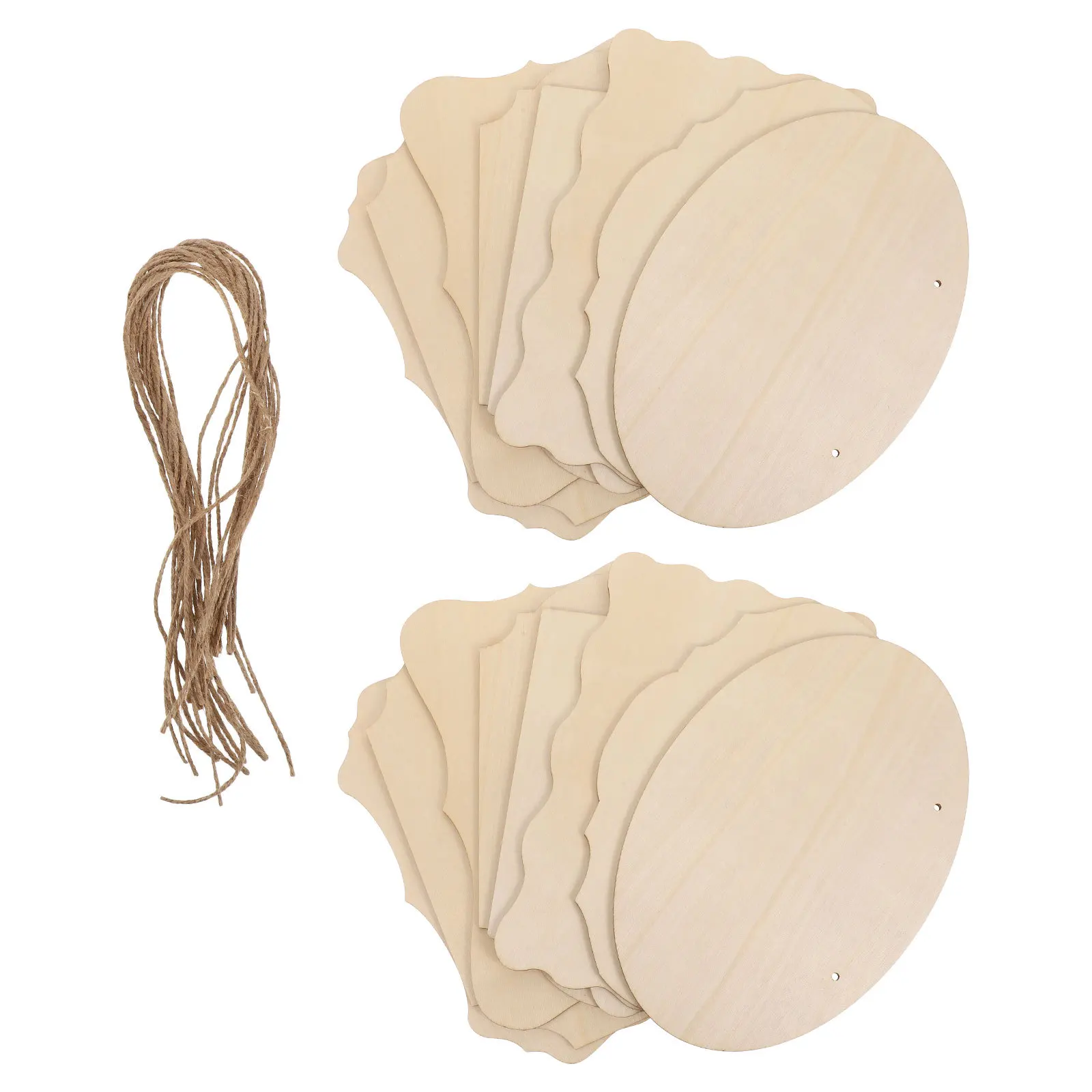 

16Pcs Wood Door Sign Unfinished Hanging Blank Wooden Plaque DIY Craft Farmhouse Front Door Hanging Welcome Sign