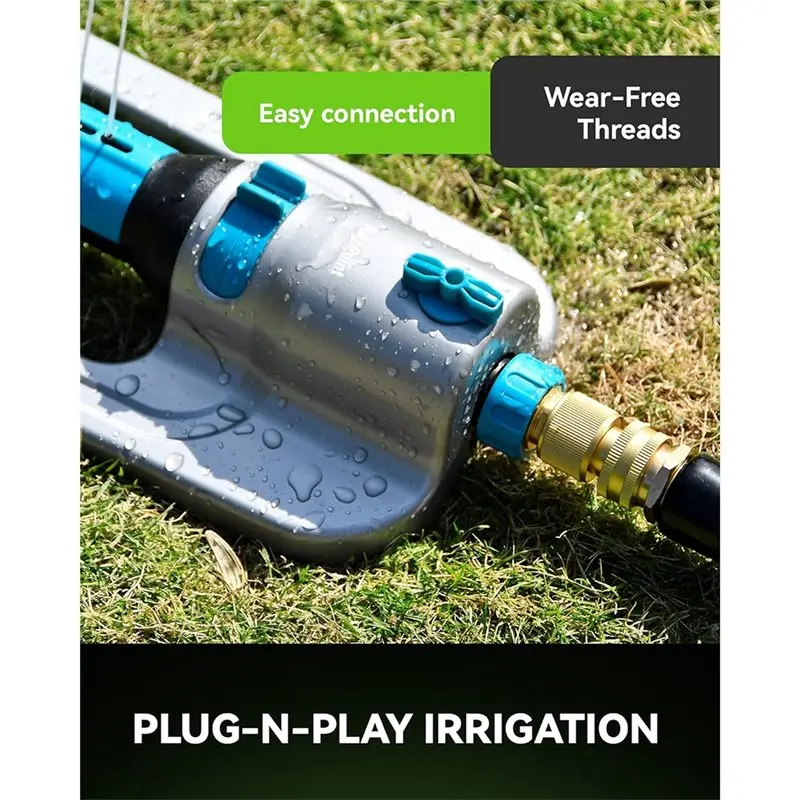 

Light Weight Garden Hose Connectors Quick Connect Hose Fittings 3/4" GHT Solid Brass Design Universal Fit For Instant Connection