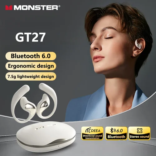 Imagen 2 del producto Choice Monster GT27 nuevos auriculares OWS Bluetooth 6,0 ENC con cancelación de ruido auriculares estéreo para juegos auriculares deportivos impermeables