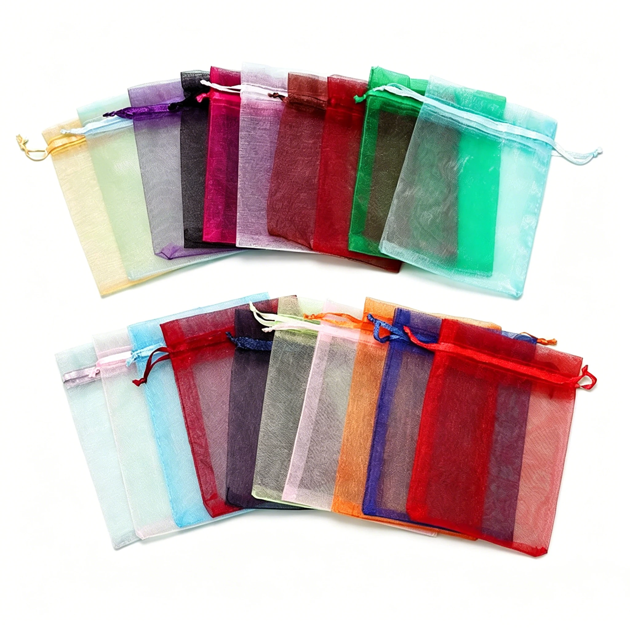 

100pcs 5×7cm Portable drawstring gauze bags organza pouches Mosquito prevention jewelry accessories holiday decoration pouches