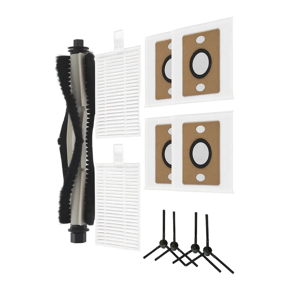 For ILIFE A30 for Pro Robot Vacuum and Mop Spare Parts Collection: 1 Main Brush + 2 Filters + 4 Dust Bags + 4 Side Brushes