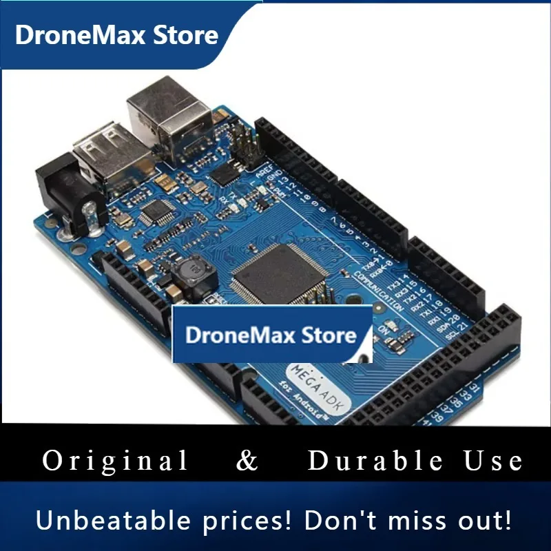 DroMaArduino Mega ADK 2560 Android Development Board - USB Host For Smartphone Control, 54 I/O Pins, 16 Analog Inputs, Compatibl