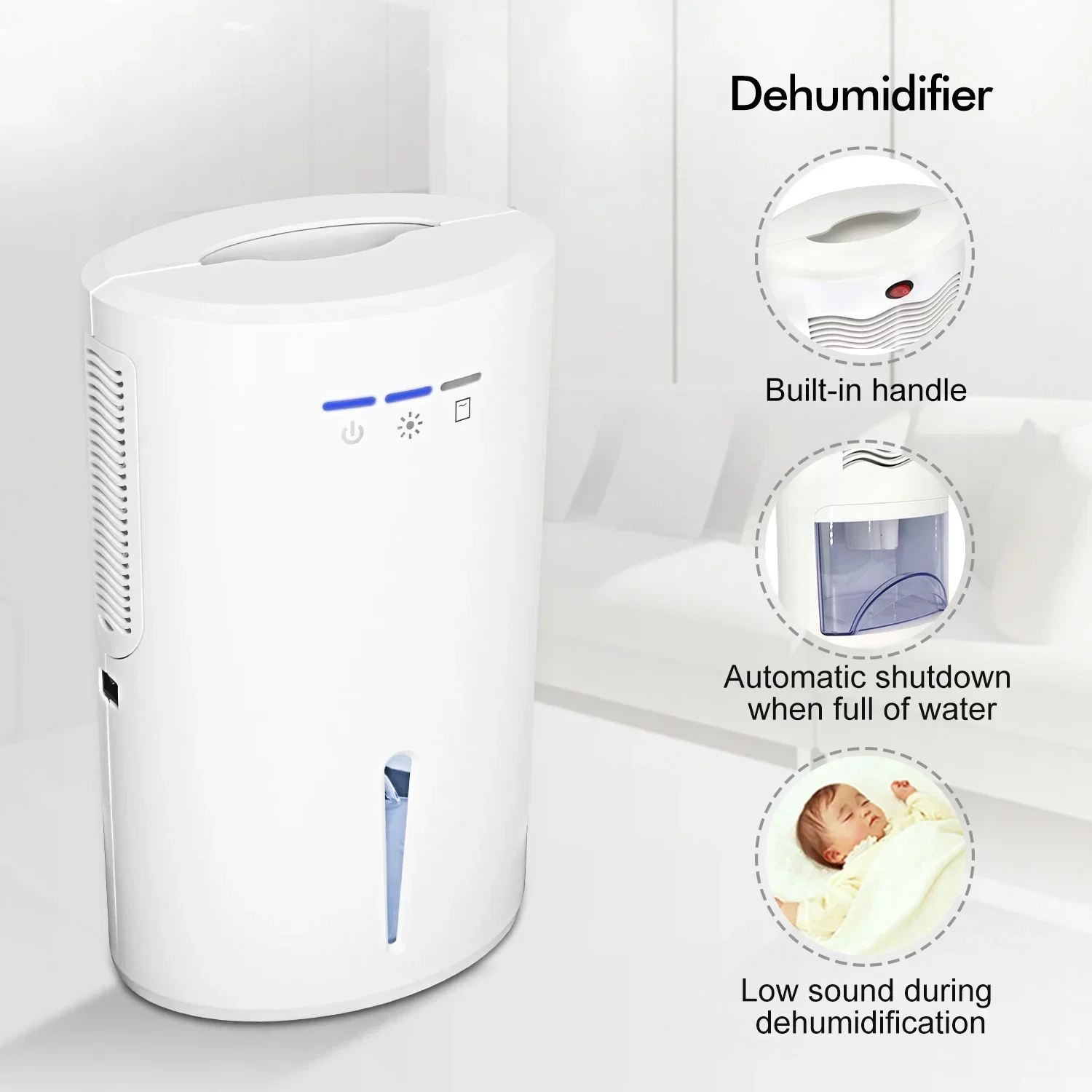 

Factory Wholesale 2 Litre Dehumidifier (DN-606) Portable Mini Home Dehumidifier, Best in Air Filters