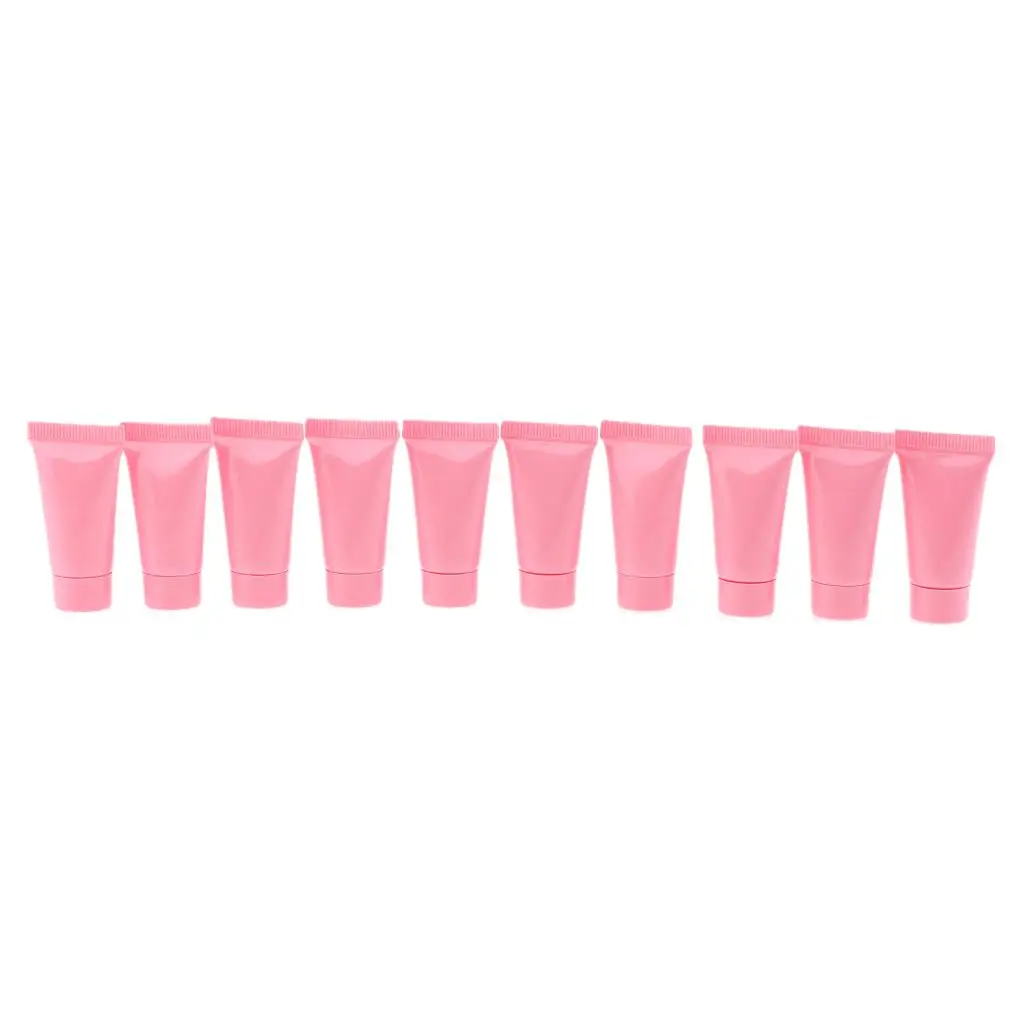 10Pcs 10ml Hand Cream Squeeze Tubes Travel Lotion Shampoo Sample Bottles