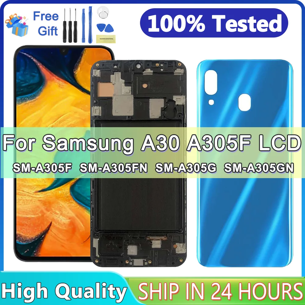 Tested For Samsung A30 A305/DS A305FN A305G A305GN A305YN LCD Touch Screen Digitizer Assembly For Samsung A30 lcd