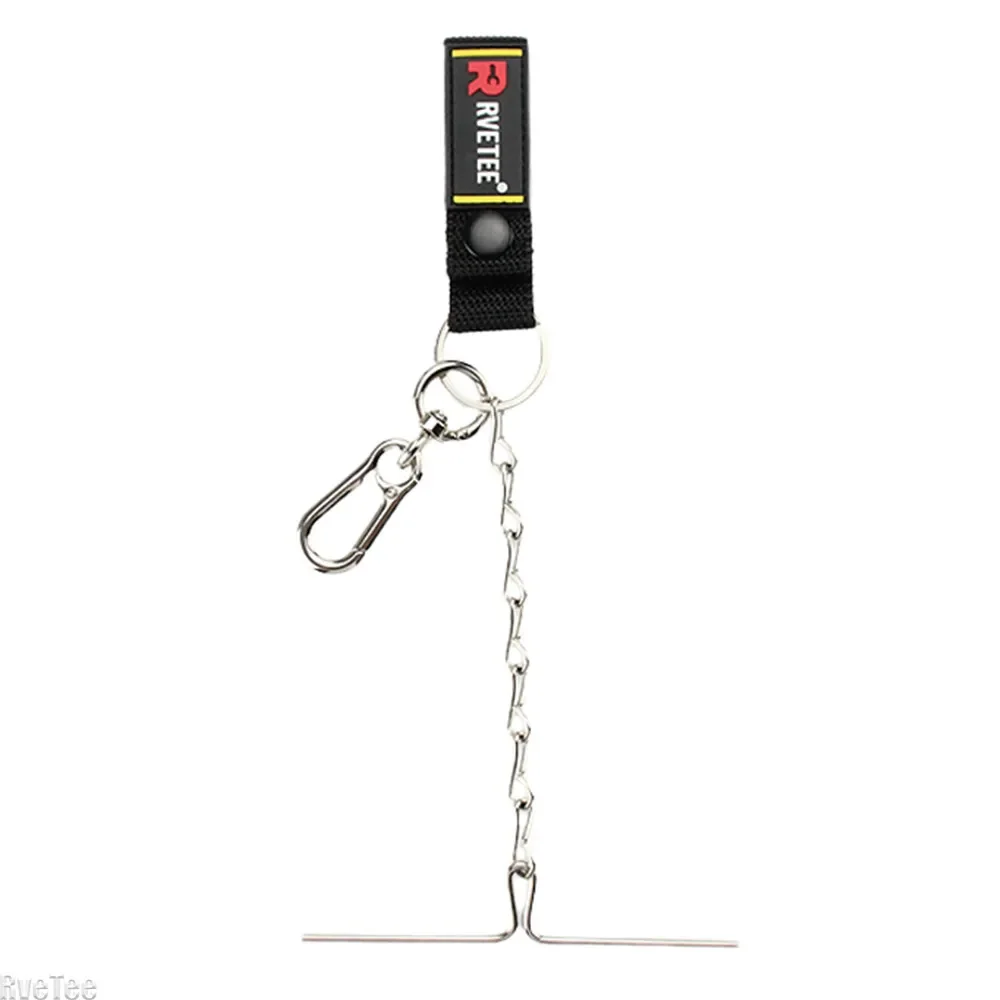 

Electrical Tape Holder Dual-Use Tape Thong Enhanced Fast Tape Holder Chain for Tool Belt with Keyring Snap Loop and Button