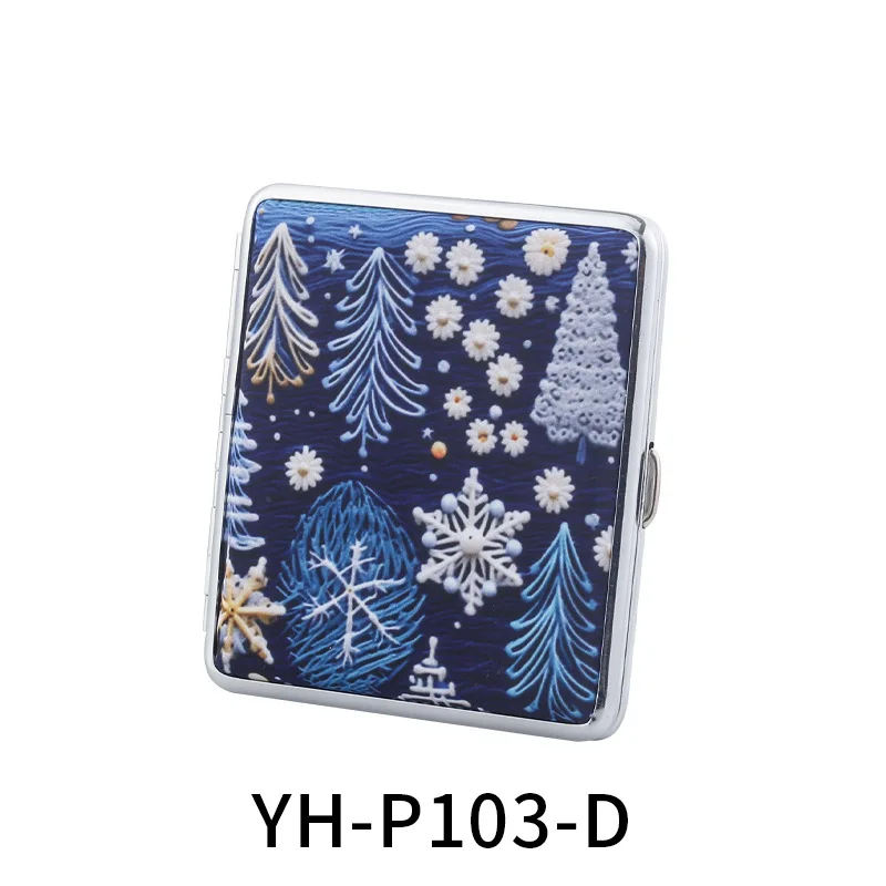 20 Pack Metal Cigarette Box, Portable Hand Roll Thick Cigarette Box Anti Pressure and Moisture-proof smoking accessories
