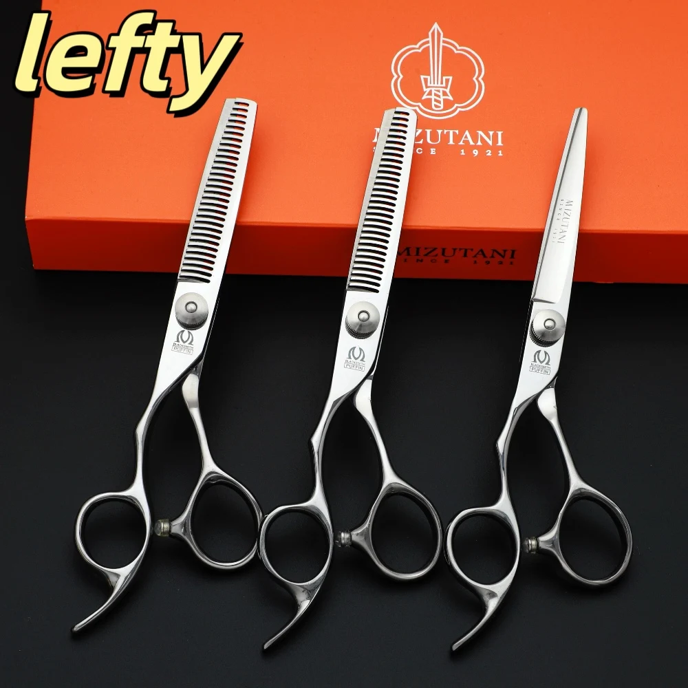 

MIZUTANI Lefty barber scissors 6.0 inch left hand scissors VG10 Material Left-hair thinning scissors Professional barbershop sci