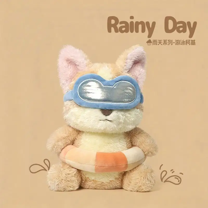 Brinquedo de Pelúcia JOOKI Corgi Fofo, Animal de Estimação Macio, Série Dia Chuvoso, Almofada de Abraço para Dormir, Presente para Aniversário de Meninas