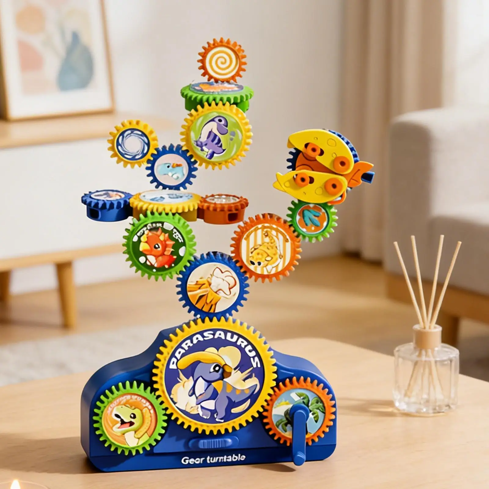 Gears For Kids Interactive Electric Educational Game Gears Building Sets For Children Boy Girl Family Friends Students Home