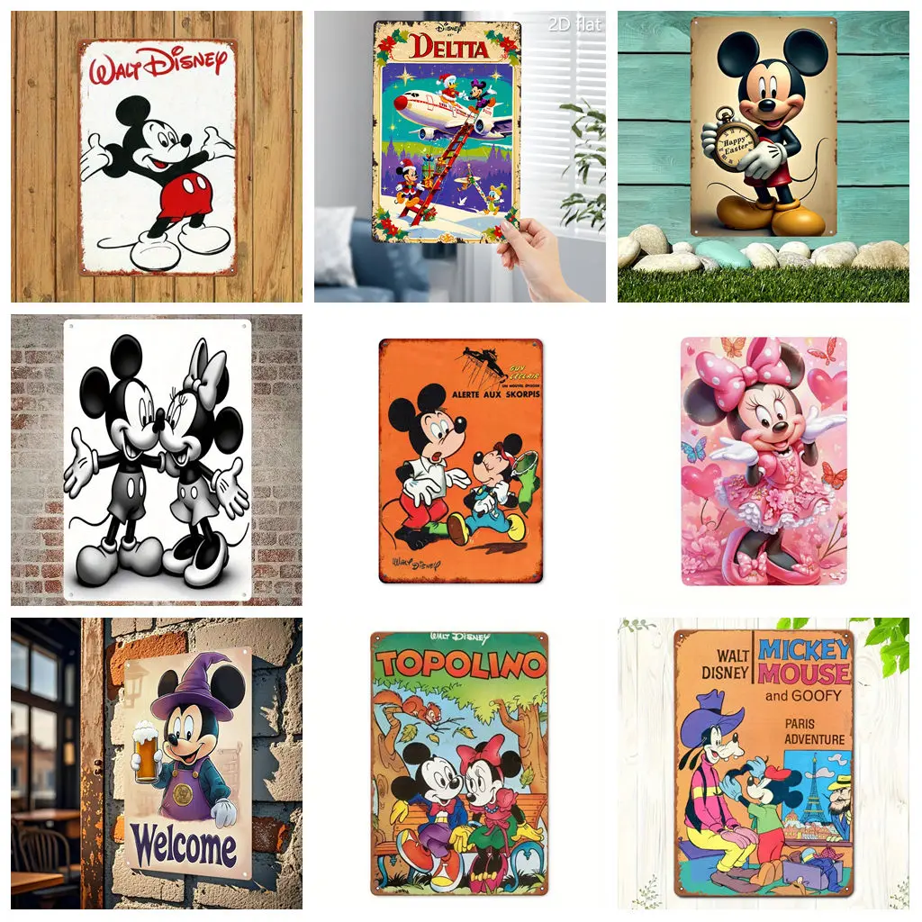 

Miniso Mickey Retro Funny Bar Metal Sign, Retro Plaque, Sign, Alcohol Drinker, Pub, Club, Man Cave, Kitchen Wall Decoration