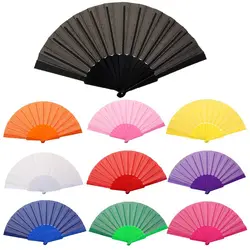 Elegant Folding Fan Portable Cloth Hand Fan Foldable Silk Fan Handheld for for Weddings Travel Party Dancing Cosplay