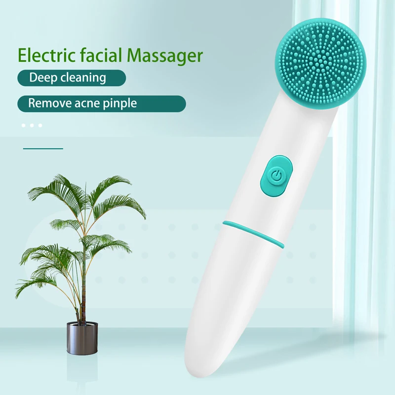 Personal Ultrasonic Skin Care Tool Silicone Facial Brush Skin Face Cleansing Face Massager Instrument
