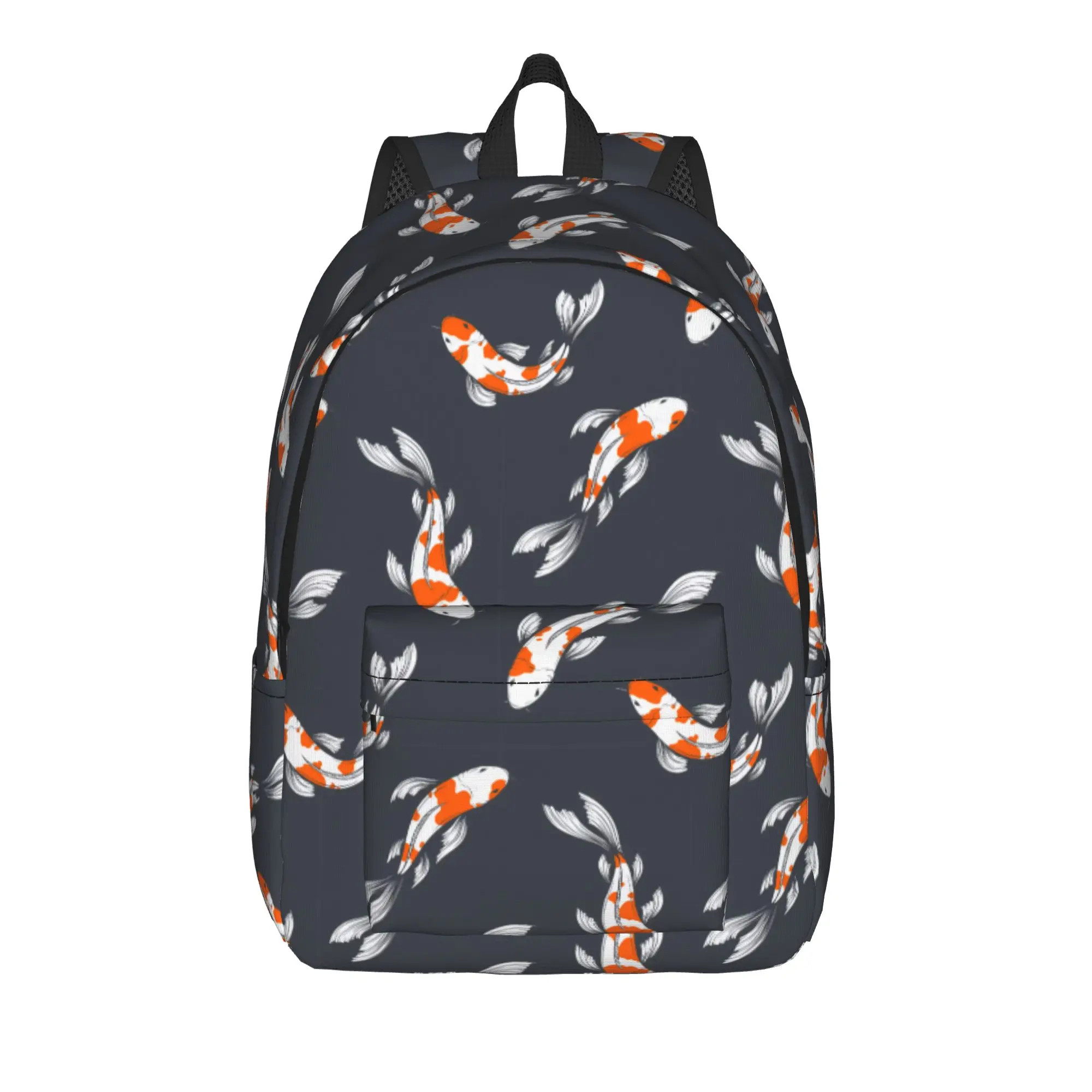 Koi Fish Pattern Backpack  Workout Backpacks Women Men Casual School Bags Designer Pattern Rucksack