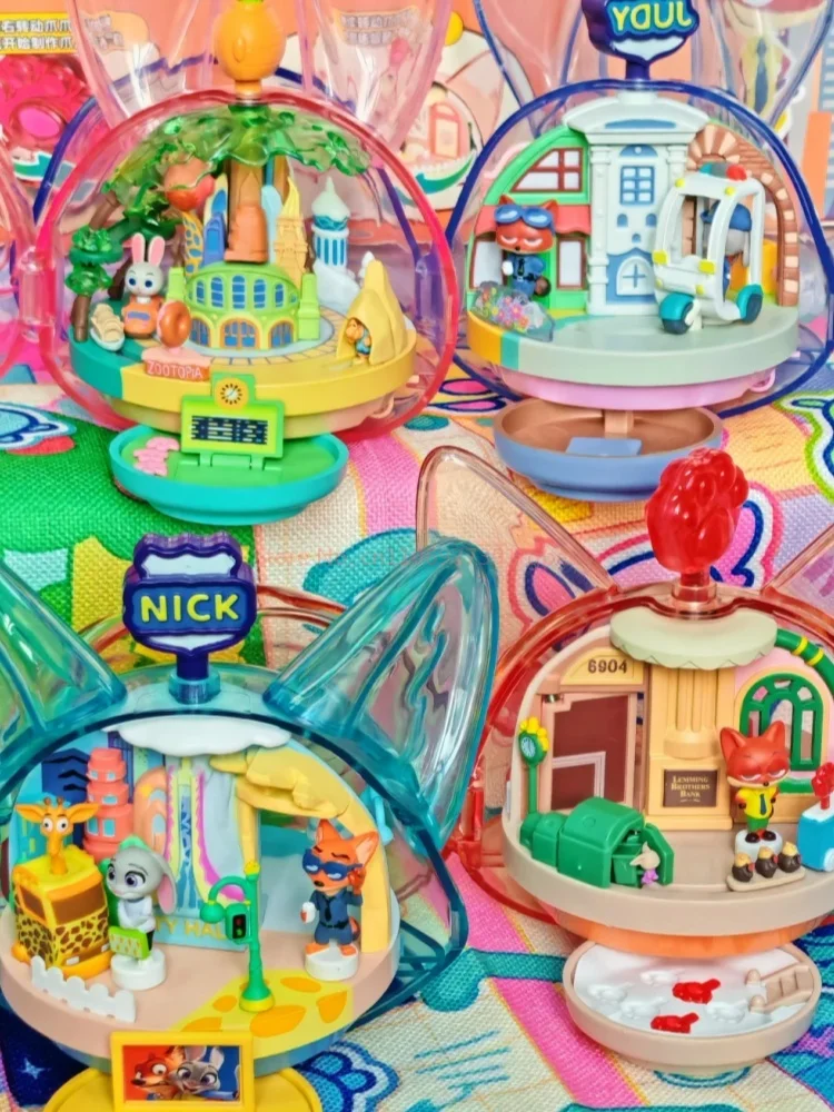 

New Zootopia Crazy Spinning Fun Series Blind Box Nick Judy Character Figurer Interchangeable Scene Peripheral Mystery Boxs Gifts