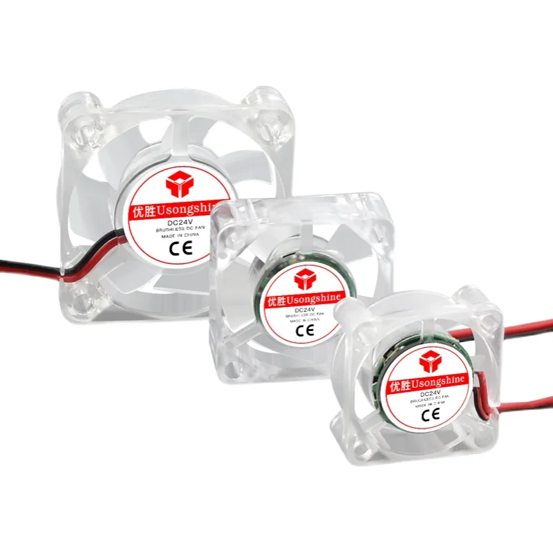 

Охлаждающий вентилятор экструдера 3D-принтера — 2510/3010/4010, прозрачный светодиод с синей подсветкой, 12/24 В