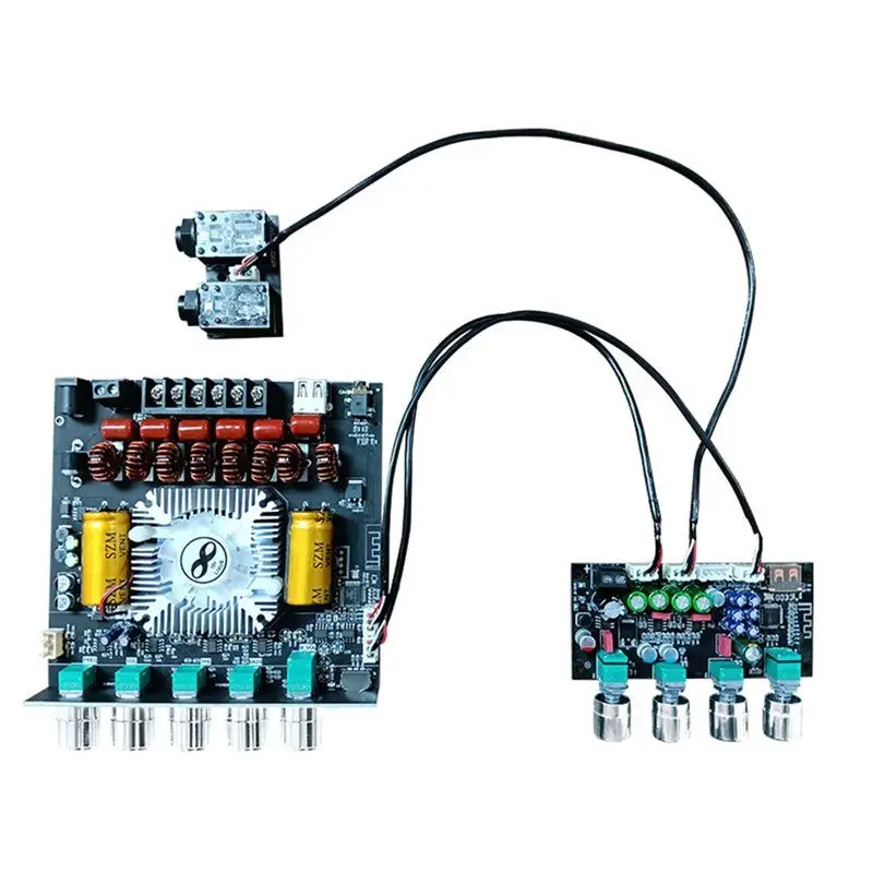 SQPP-Anti-Whistle DC8-36V AMP บอร์ดคาราโอเกะพร้อมรีเวิร์บ ไมโครโฟนพรีแอมป์ระดับมืออาชีพ โมดูลผสมสัญญาณเสียง DSP พร้อมโมดูล AS21