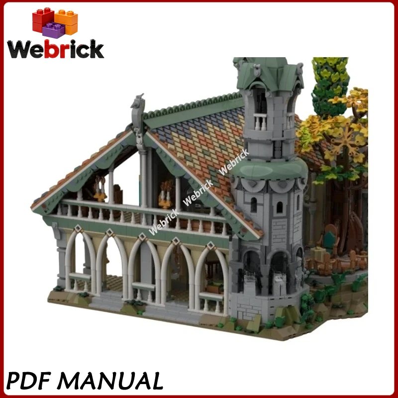 Medieval Castle Street MOC Bricks Town View Expansion Parts Exquisite Vintage Street Architecture Building Blocks 559PCS