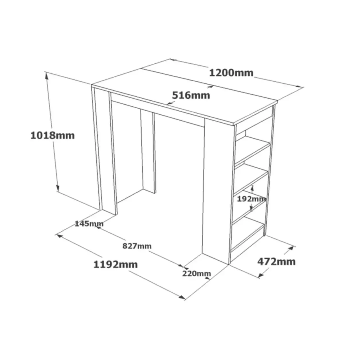 Set meja makan dapur, desain Eropa Modern dari Turki kayu dengan penyimpanan Bar meja furnitur dapur