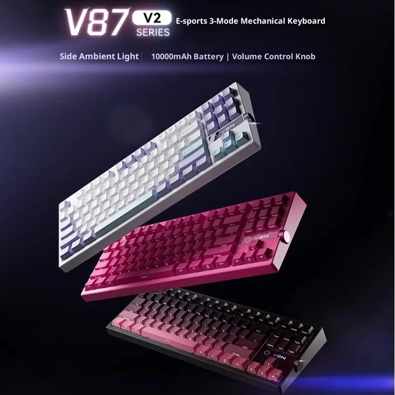 

V87 V2 Vgn Customizable Mechanical Keyboard Wireless Bluetooth Triple Mode For Gaming And Office Use Computer Peripheral Gift