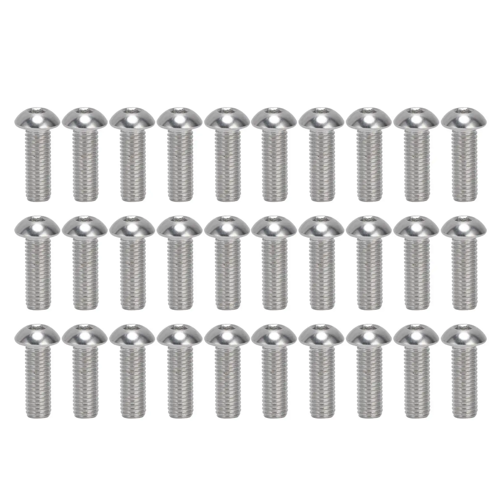 30 Pcs M10x1.5 Hex Socket Screws A2 Stainless Steel Coarse Thread Set - Wood Screws for Strong and Durable Fastening