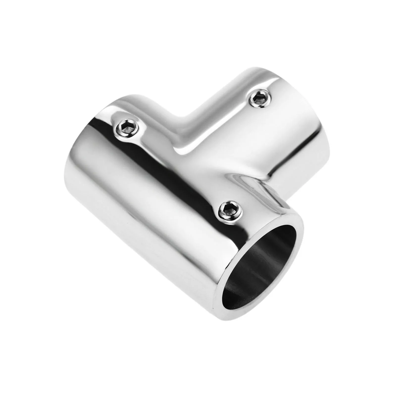 Stainless Steel 1 Pc Boat Marine Rail 90 Degree Rail Fitting Tee For 1