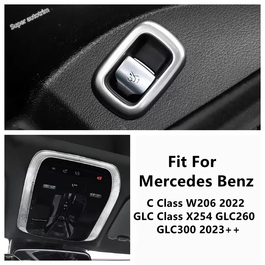 

Rear Door Button / Read Light Lamp Strip Cover Trim For Benz GLC Class X254 GLC260 GLC300 2023 2024 / C Class W206 2022 - 2024