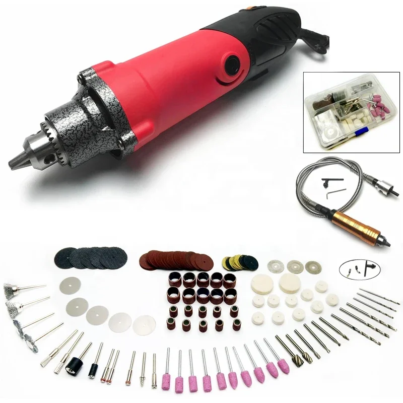 240W speed regulation electric mill DIY rotary tool handheld grinder 6MM140 set