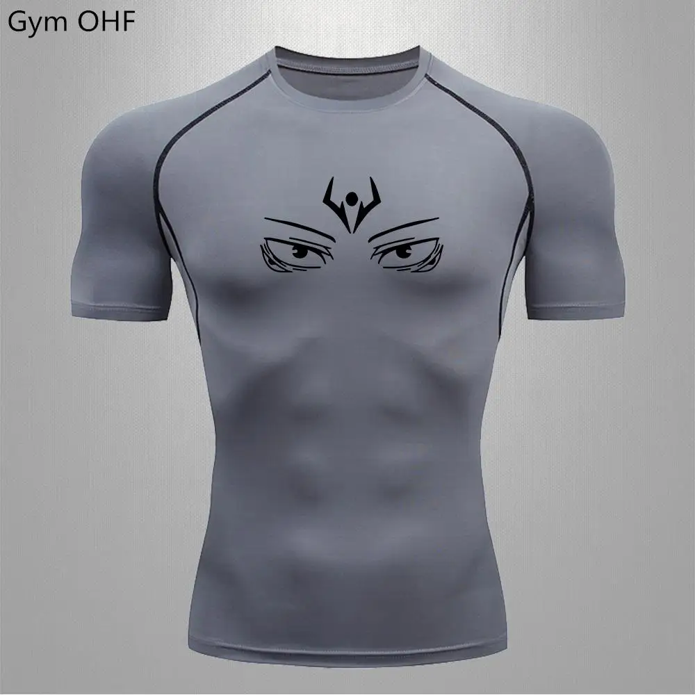 Summer Short Sleeved T-Shirt Men's Sports T Shirt Running Quick Dry Rashgard Fitness Tight Gym Compression Shirts Training Tops