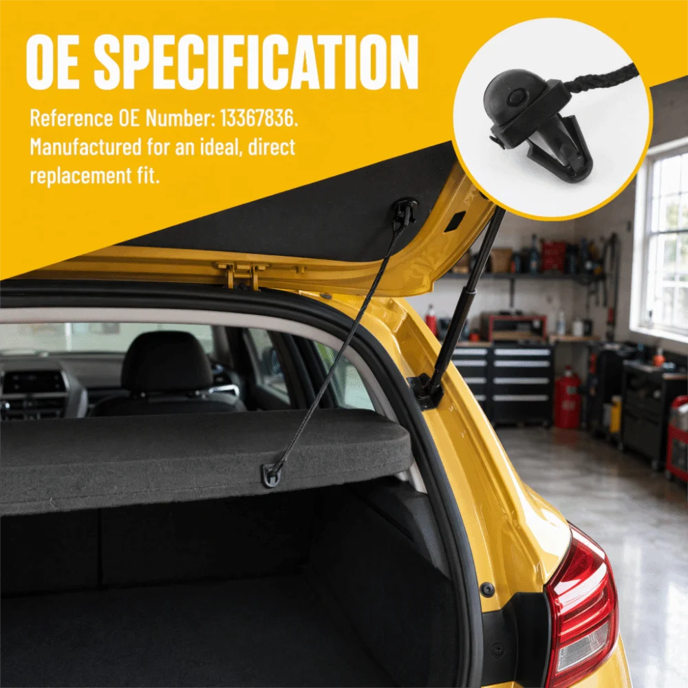 Black Parcel Shelf Strap for Vauxhall Corsa D 5 Door Hatchback 2007‑2015 /Vauxhall Corsa E 5 Door Hatchback 2015 onwards