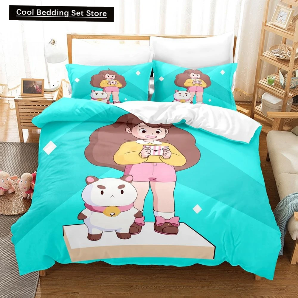 

3D Anime Bee And Puppycat Bedding Set Single Twin Full Queen King Size Bed Set Adult Kid Bedroom Duvet cover Sets Home Textiles