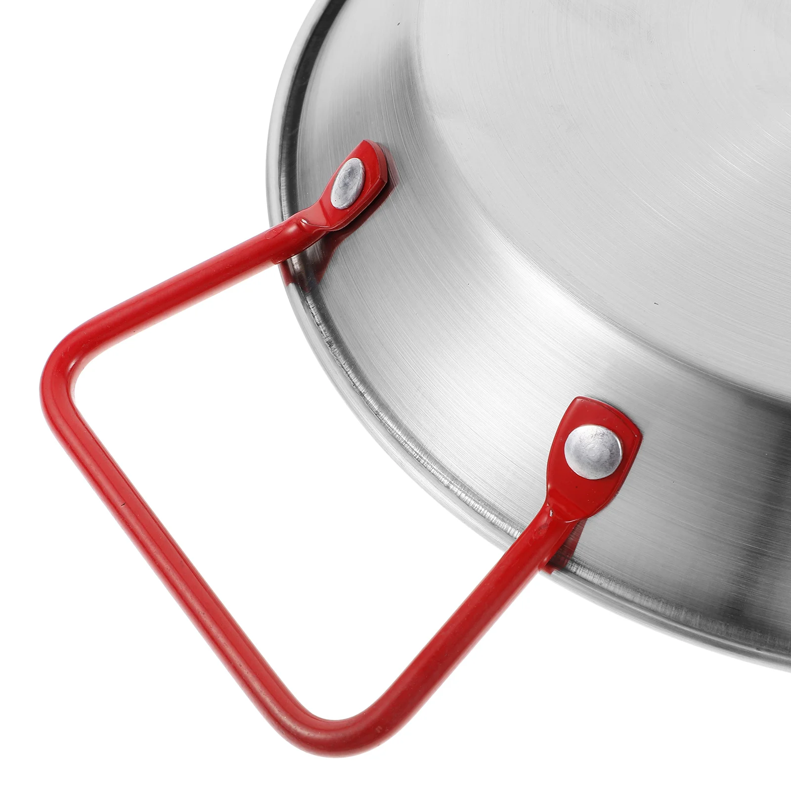 

Stainless Steel Seafood Plate 20cm Red Tray Kitchen Supplies Snack Pan Dish Platter Home Food Nonstick Durability