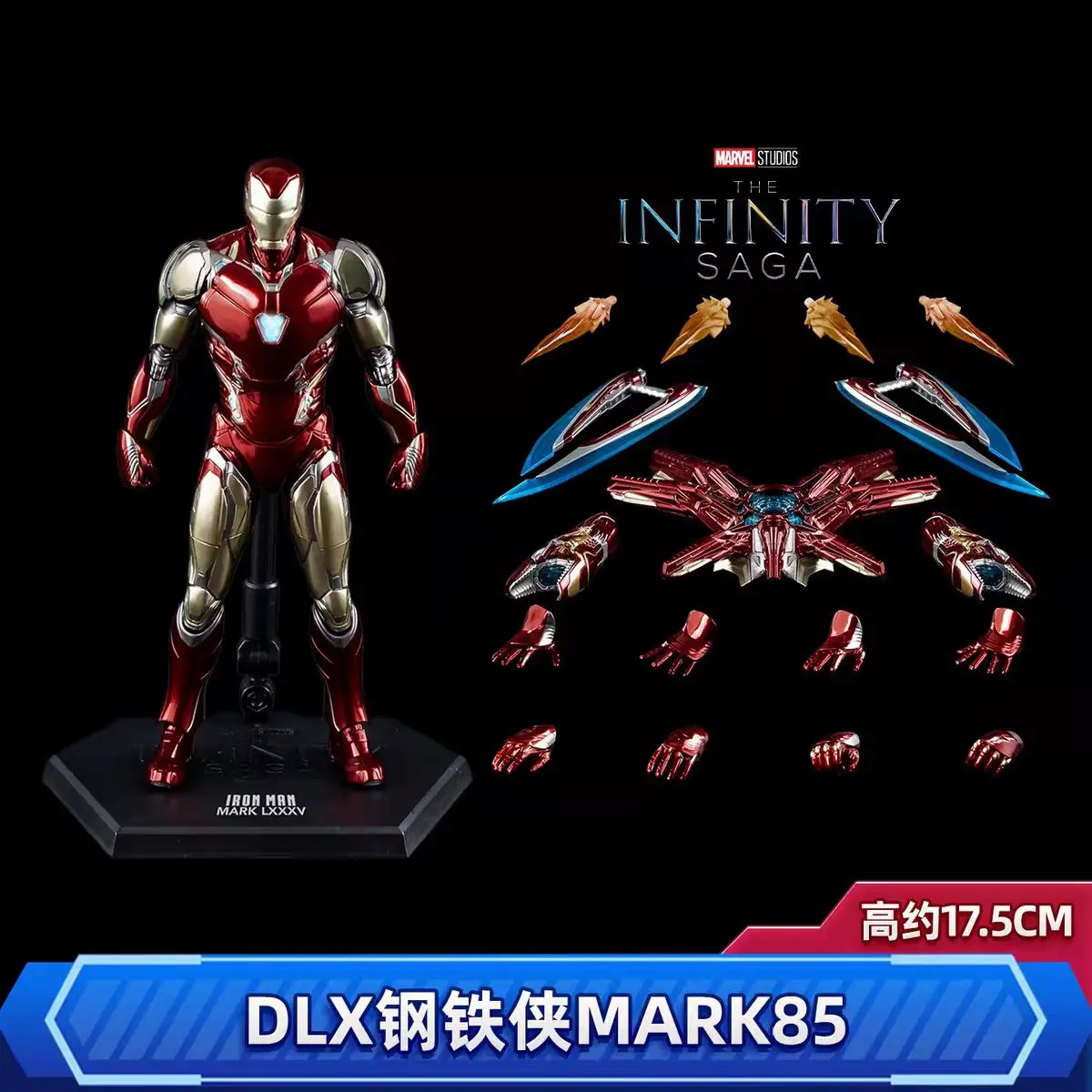 Threezero 3A Marvel's Infinity Saga Iron Man Mark22 Mark2 Mark6 Mark85 Hot Rod Light-up Gearticuleerd Afgewerkt Model Kit Cadeau Speelgoed