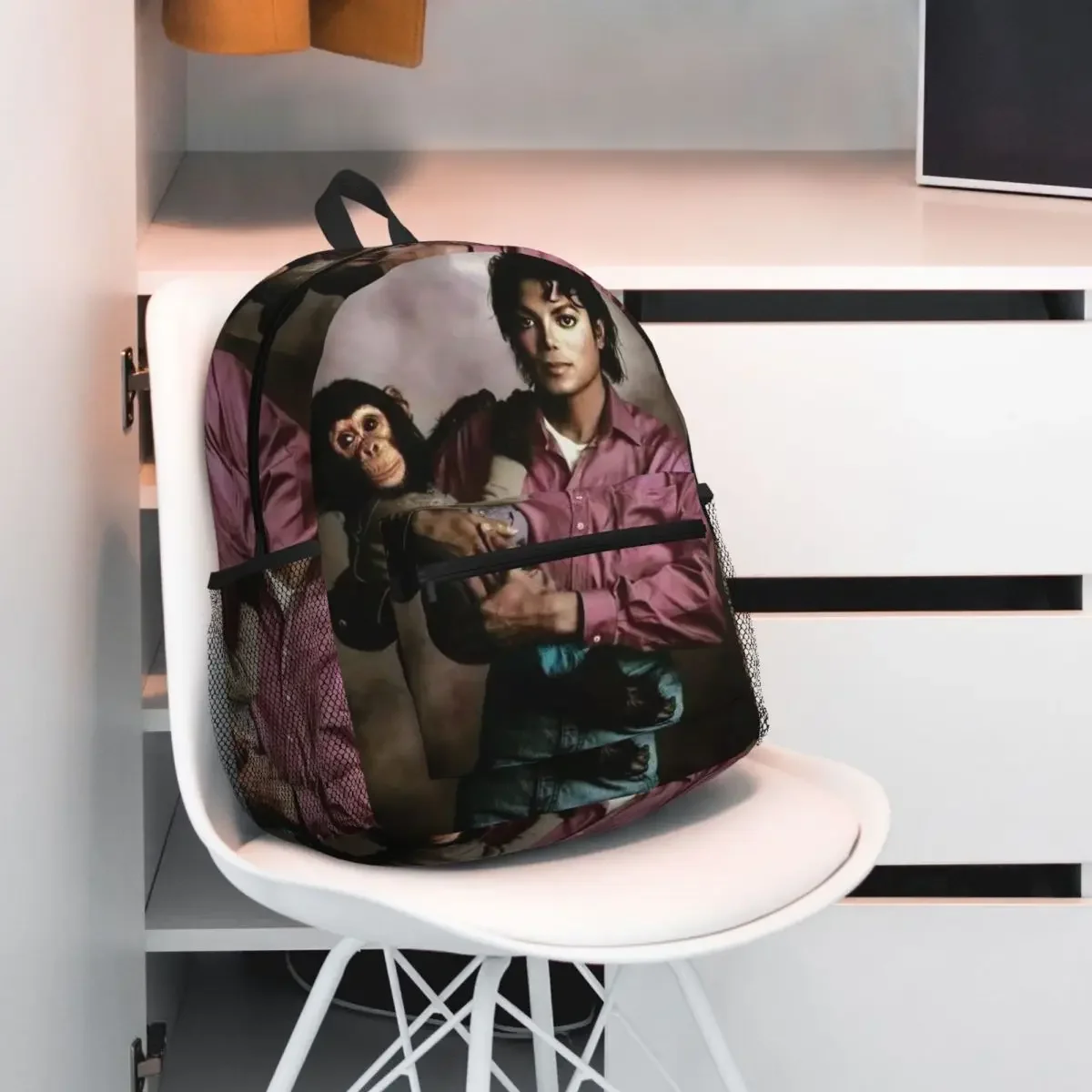 Michael Jackson  Student Backpack School Bag Hiking Travel Daypack for Boys Girls Fashion Bookbag Shoulder Bags
