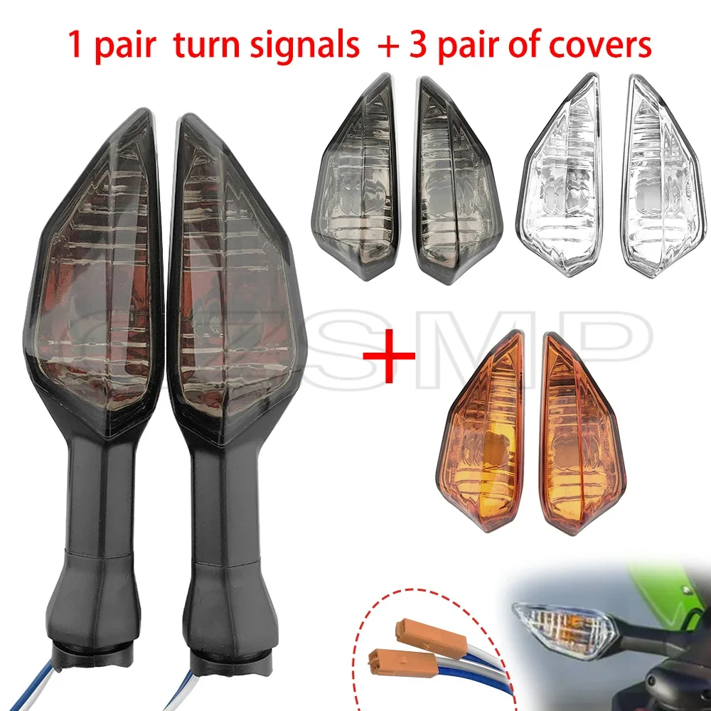 Front or Rear Motorcycle Turn Signal Light 3-color Lens Blinker Lamp fit For KAWASAKI ZX6R Z250 Z300 NINJA 400 650 125 250 1000