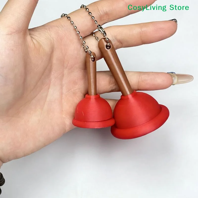 [CL]1/2Pcs Calming Keychain Keys Finger Button Party Gift Toilet Poop Hanging Fingertip Clicker Anti-stress Decompression Toys view 6