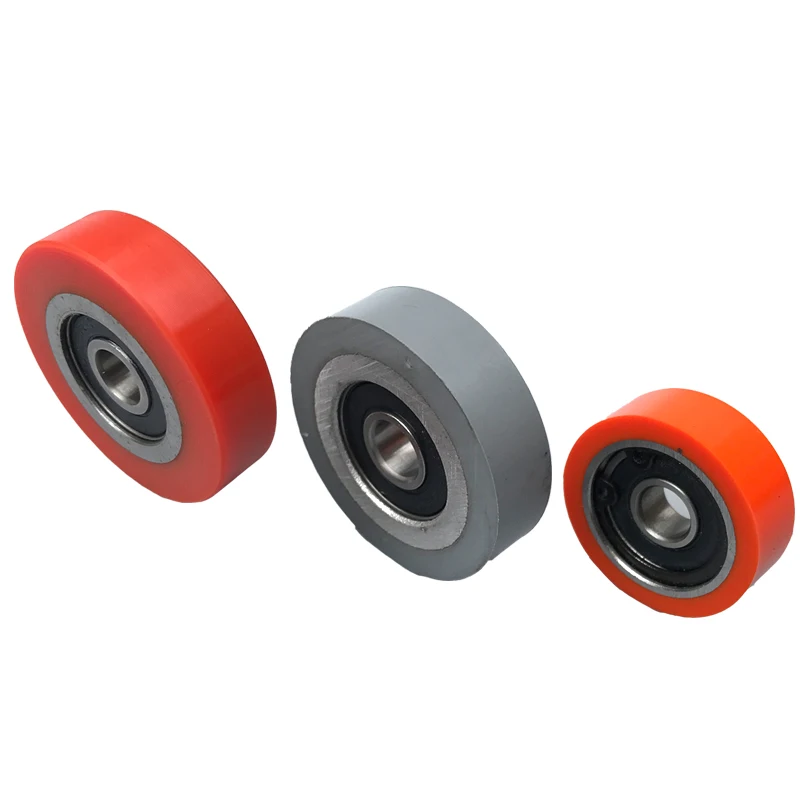 1pc 30x8x10 Edge Banding Machine Tracking PU Wheel Profiling Flush Rubber Wheel Woodworking Accessories