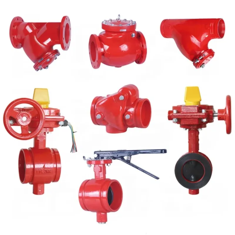 FM UL Fire Protection System PN10 PN16 DI Grooved Flanged Butterfly Valves Swing Check Valve Fire Fighting Gate Valves