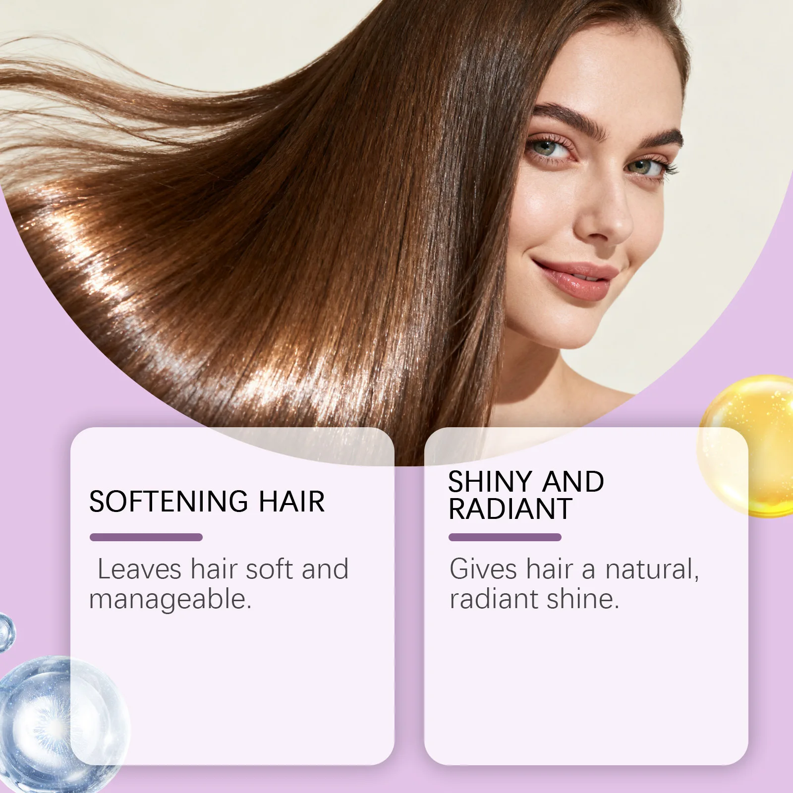 كريم تمليس الشعر من HOEGOA، ترطيب عميق، يقلل من الحركة، تحسين الجودة، تقليل القشرة، تغذي فروة الرأس، كريم ترطيب الشعر