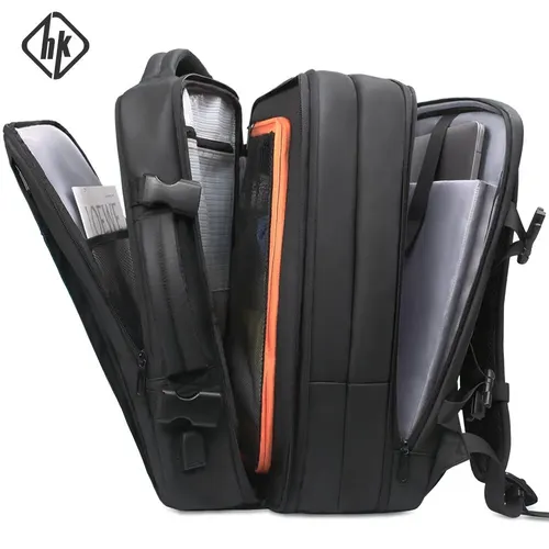Imagen 1 del producto Mochila de negocios HK para hombre, impermeable, antirrobo, mochila para ordenador portátil de 15,6 pulgadas, bolsa de viaje expandible informal de gran capacidad, viaje corto