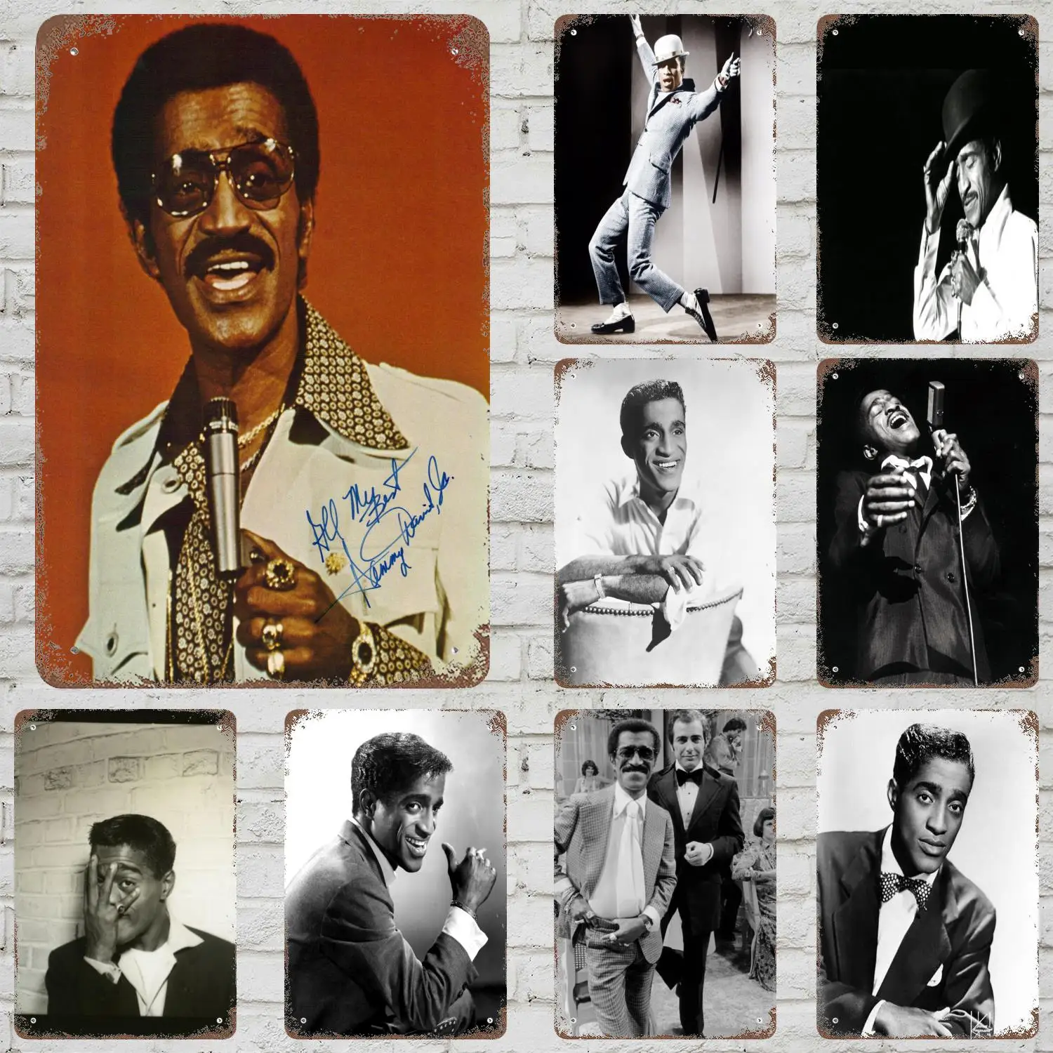 Decoración de Jr. Sammy Davis, carteles de Metal Vintage, carteles de estaño, decoración de carteles de capitán para Bar, Pub, Club, decoración de pared de cueva de hombre