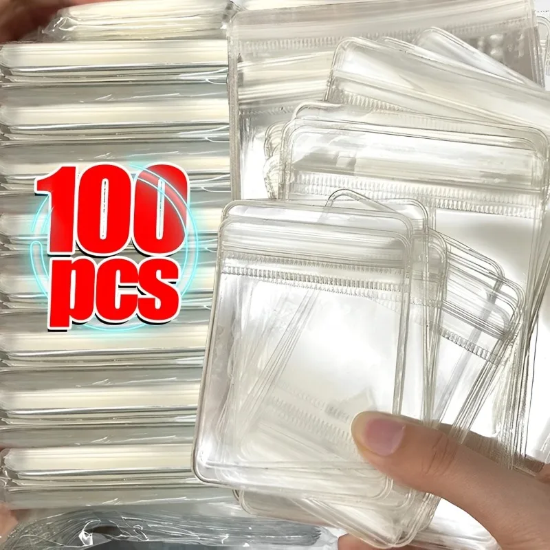 10/100 قطعة صناديق تخزين المجوهرات الراقية مع أكياس مختومة سميكة شفافة من مادة PVC المضادة للأكسدة #3
