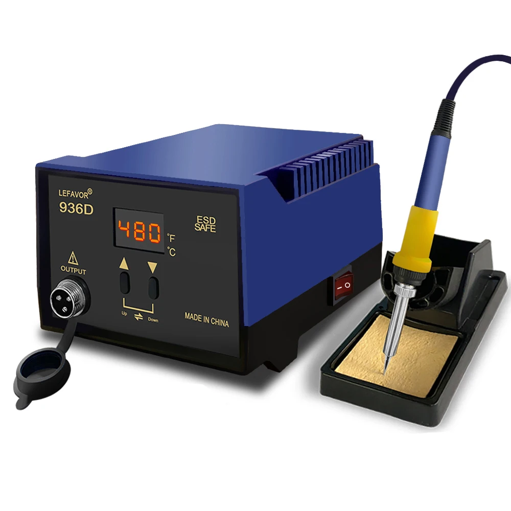 936D 60W digital soldering iron Soldering Stations Fast temperature adjustment C/F sleep 200-480 for BGA Welding tool set