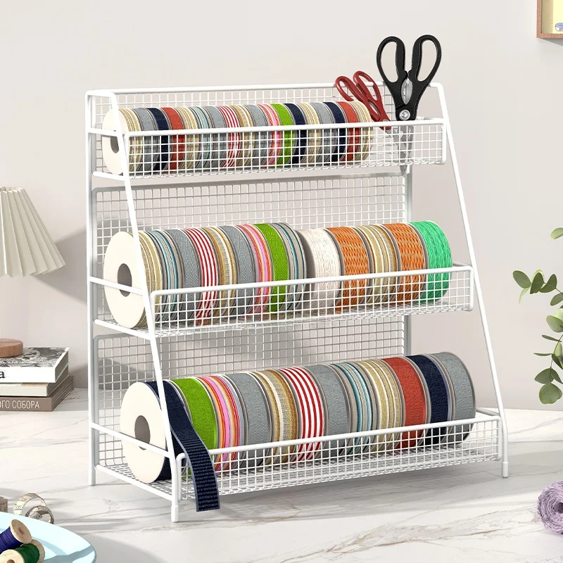 

Professional Flower Shop Ribbon Storage Stand Floor Mounted Ribbon Cake Sash Display Wall Hanging Iron Rack
