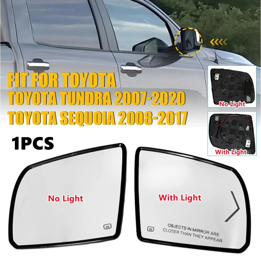 For Toyota Tundra 2007-2020 Sequoia 2008-2017 1x Left Right Side Heated Rearview Door Wing Mirror Glass Lens Reflector Car Parts